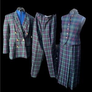 Vintage four piece wool suit, JH collection 1980